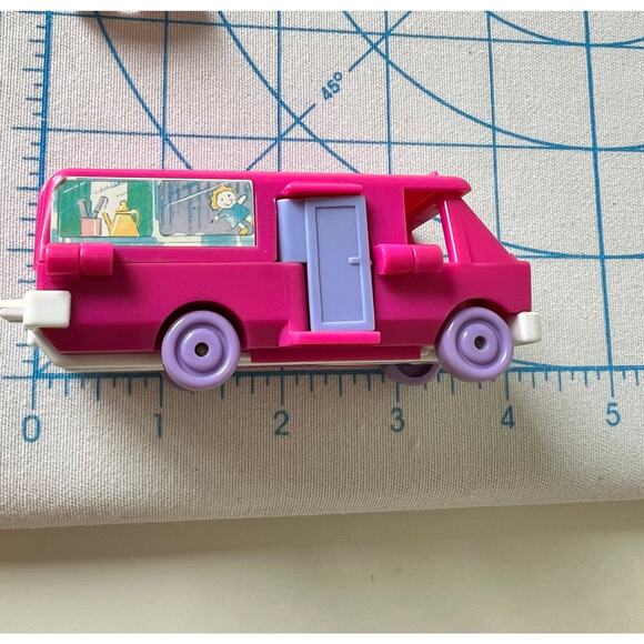 Vintage Polly Pocket 1994 Bluebird Pink RV Camper Van Home On the Go - Picture 2 of 9
